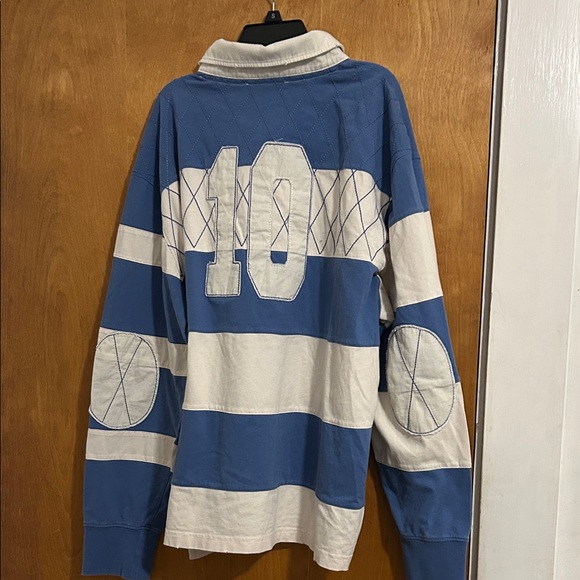 Sun + Stone Blue and White Rugby Shirt - Picture 3 of 4